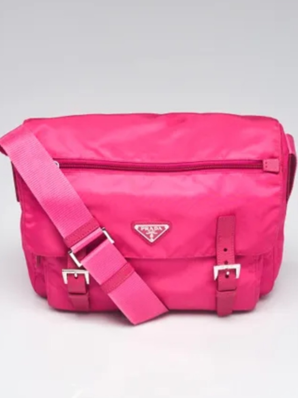 Authentic Prada Vela Sport Messenger Bag- Begonia Pink (BT6671)